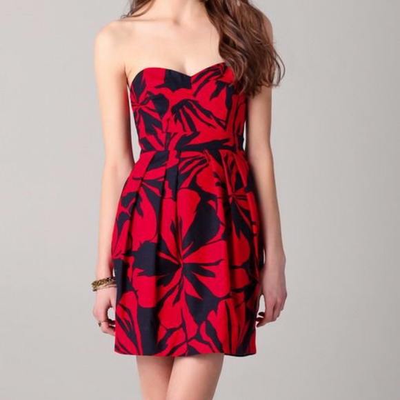 shoshanna strapless dress